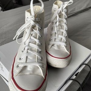 White Converse high top used